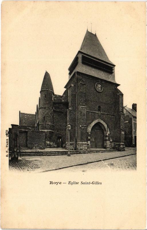 Carte postale ancienne Roye Eglise Saint-Gilles