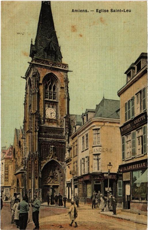 Carte postale ancienne Amiens Eglise Saint-Leu à Amiens