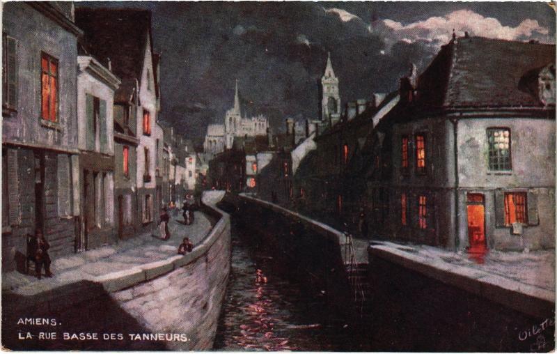 Carte postale ancienne Amiens Rue Basse des Tanneurs à Amiens