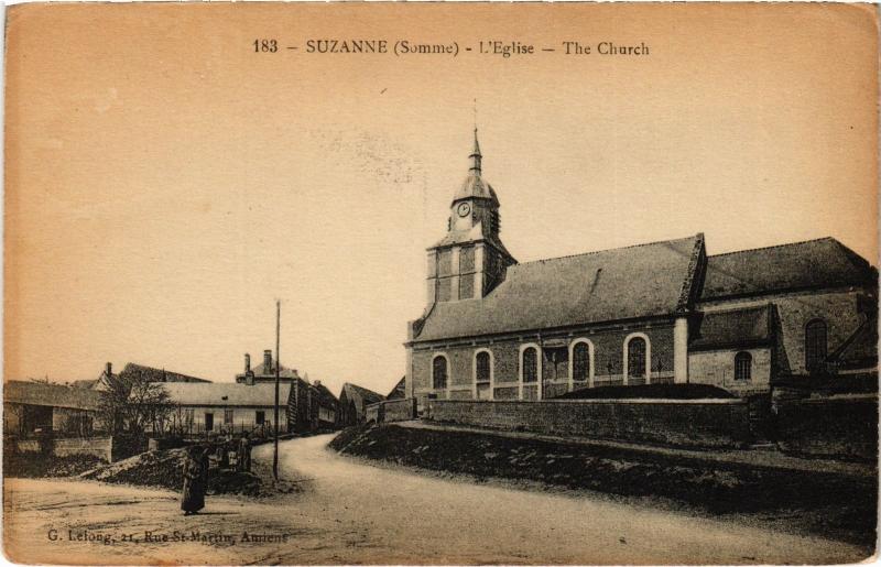 Carte postale ancienne Suzanne eglise à Suzanne