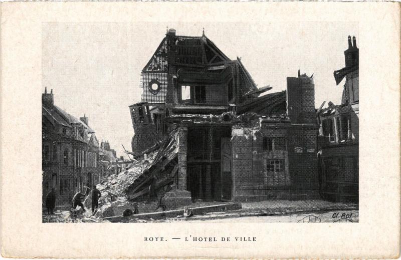 Carte postale ancienne Roye Hotel de Ville