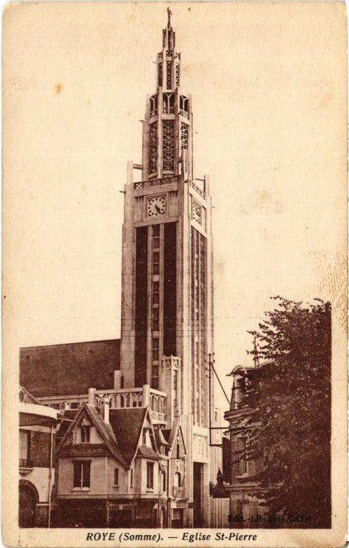 Carte postale ancienne Roye Eglise Saint-Pierre