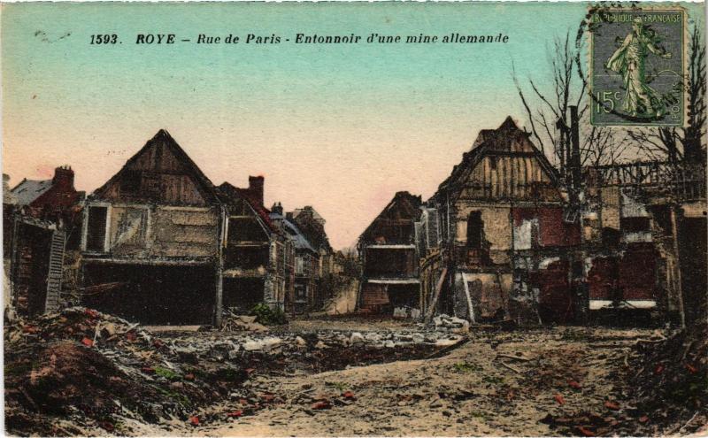 Carte postale ancienne Roye Rue de Paris