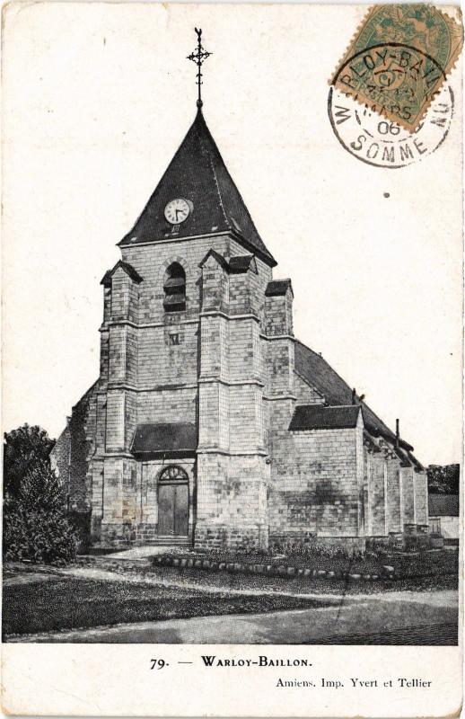 Carte postale ancienne Warloy Baillon à Warloy-Baillon