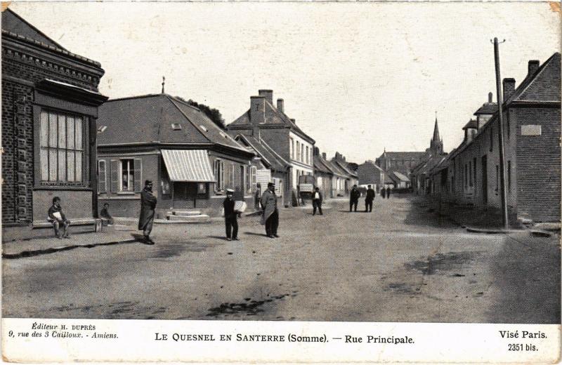 Carte postale ancienne Le Quesnel Rue Principale au Quesne