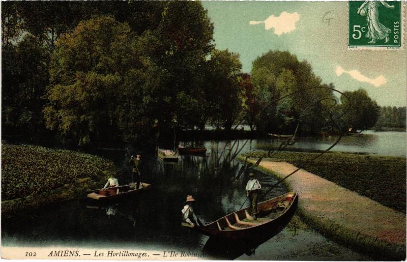 Carte postale ancienne Amiens les Hortillonages à Amiens