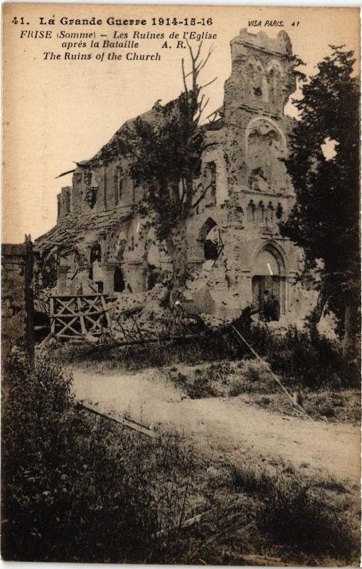 Carte postale ancienne Frise Ruines de l'eglise à Frise