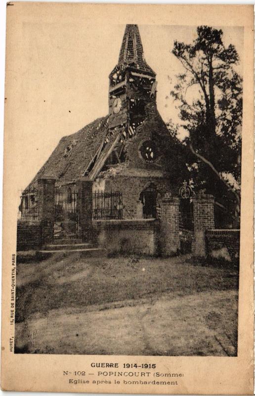 Carte postale ancienne Popincourt eglise