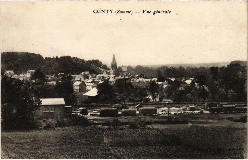 Carte postale ancienne Conty Grande Rue à Conty