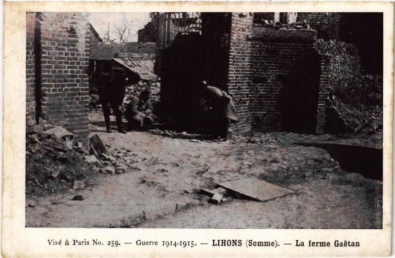 Carte postale ancienne Lihons la ferme Gaetan à Lihons