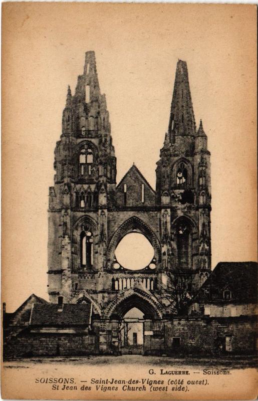 Carte postale ancienne Soissons Saint-Jean des Vignes