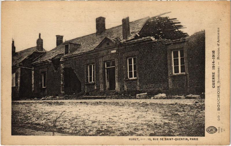 Carte postale ancienne Bouchoir Route d'Amiens à Amiens