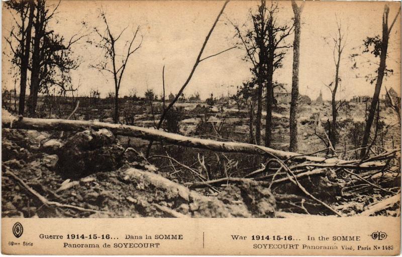 Carte postale ancienne Soyecourt panorama