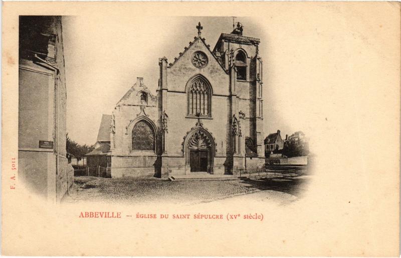 Carte postale ancienne Abbeville eglise du Saint-Sepulcre à Abbeville