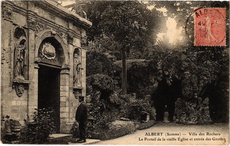 Carte postale ancienne Albert Villa des Rochers à Albert