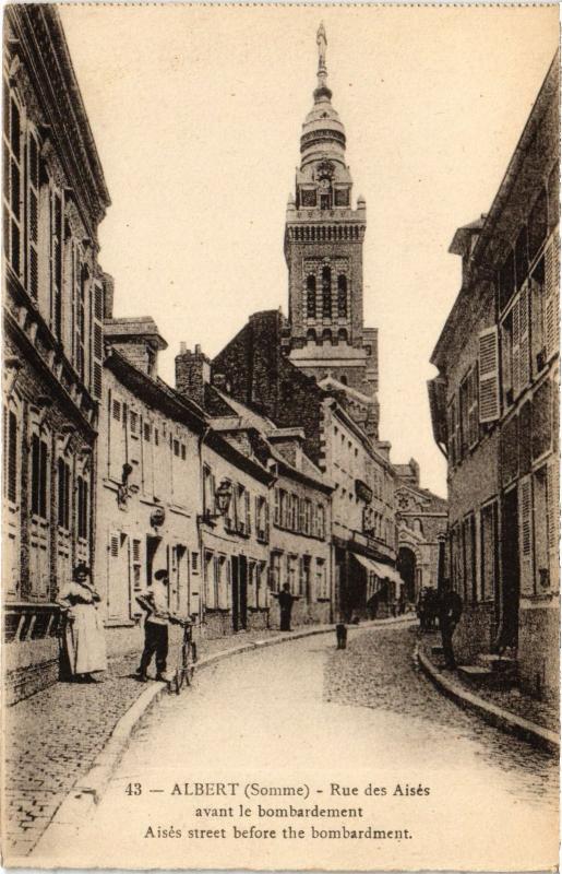 Carte postale ancienne Albert Rue des Aises à Albert