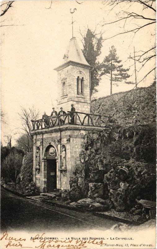 Carte postale ancienne Albert Villa des Rochers à Albert