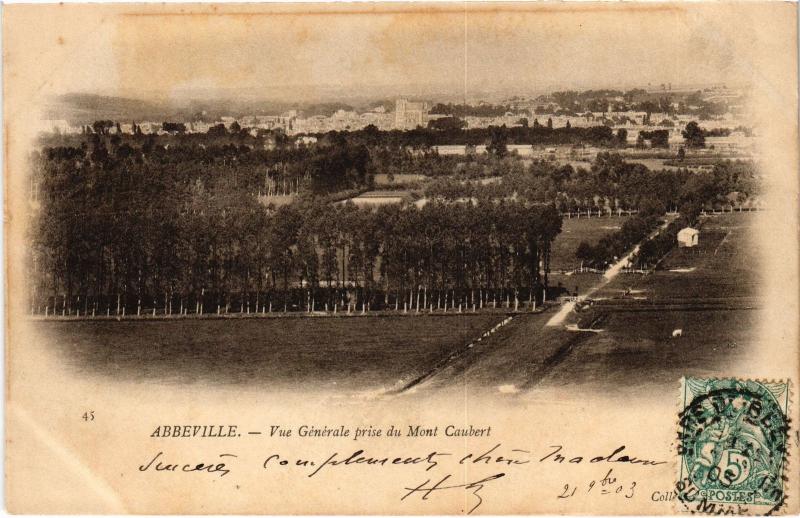 Carte postale ancienne Abbeville vue generale à Abbeville