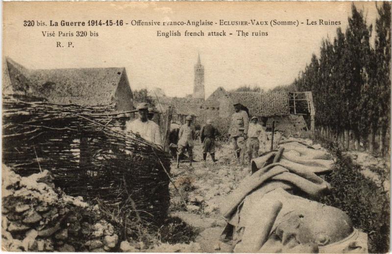 Carte postale ancienne Eclusier Vaux les ruines