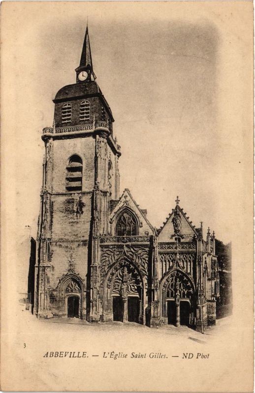 Carte postale ancienne Abbeville Eglise Saint-Gilles à Abbeville