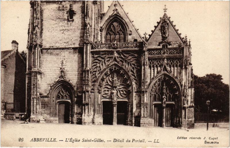 Carte postale ancienne Abbeville Eglise Saint-Gilles à Abbeville