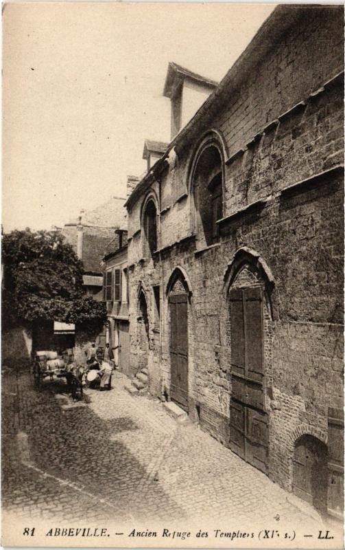 Carte postale ancienne Abbeville Ancien Refuge des Templiers à Abbeville