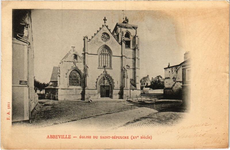 Carte postale ancienne Abbeville Eglise du Saint-Sepulcre à Abbeville