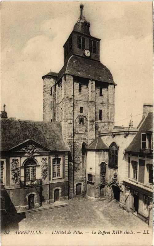 Carte postale ancienne Abbeville Hotel de Ville à Abbeville
