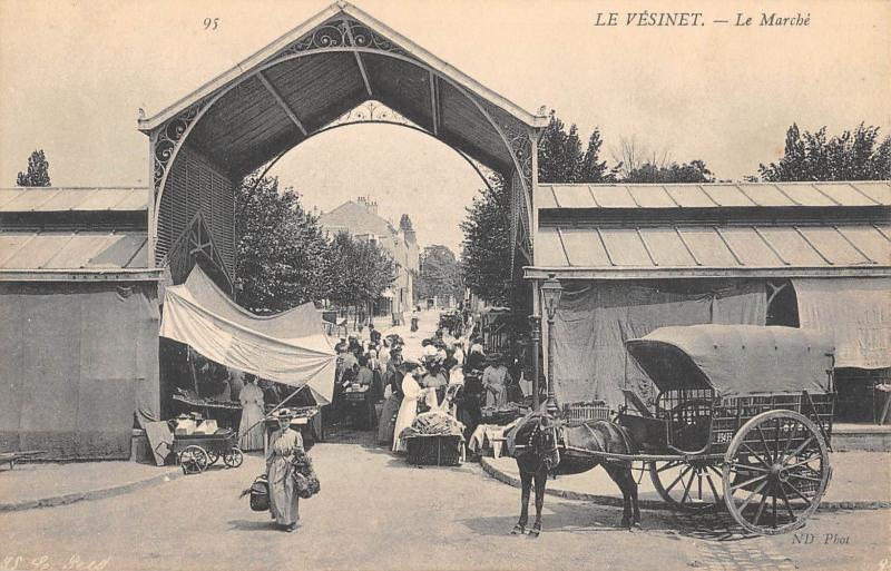 Carte postale ancienne Le Vesinet - Le Marche au Vésinet