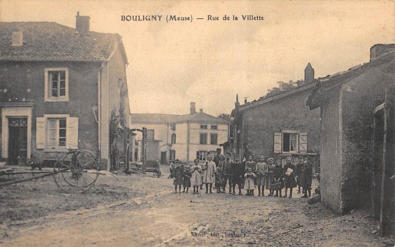 Carte postale ancienne Bouligny - Rue De La Villette à Bouligny