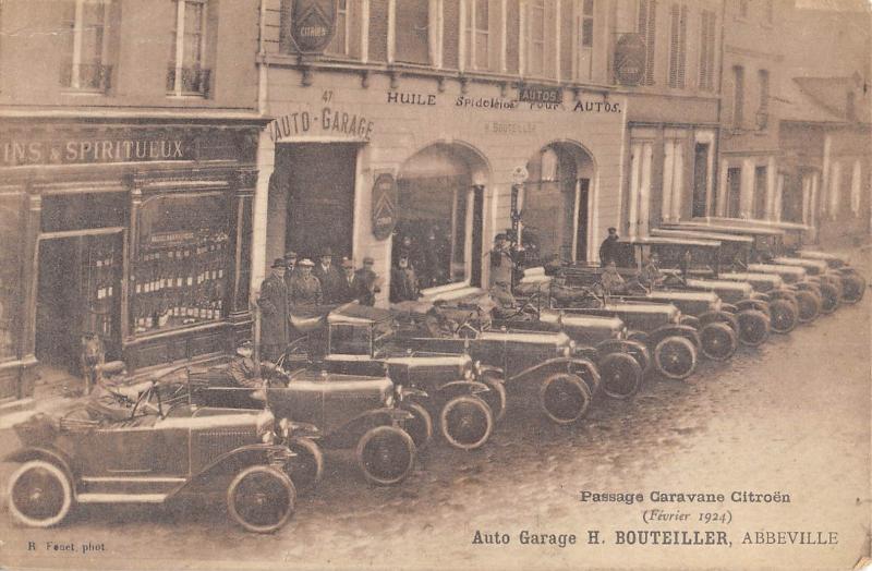 Carte postale ancienne Abbeville - Auto Garage Bouteiller - cpa rare à Abbeville