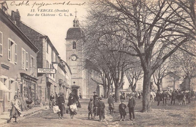 Carte postale ancienne Vercel - Rue Du Chateau