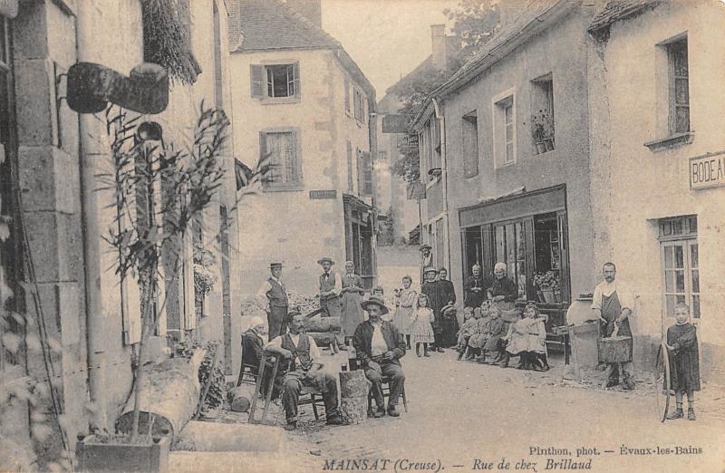Carte postale ancienne Mainsat - Rue De Chez Brillaud à Mainsat
