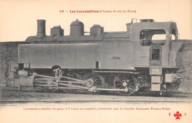 Carte postale ancienne Train - Les Locomotives Francaises (Chemin Fer Du Nord) - Locomotive Tender