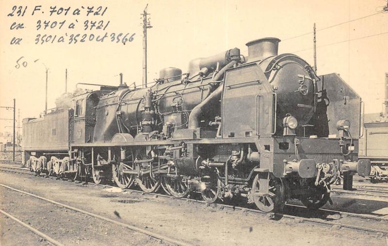 Carte postale ancienne Train - Les Locomotives (Sud Ouest) Ex Po - Machine 231 F719