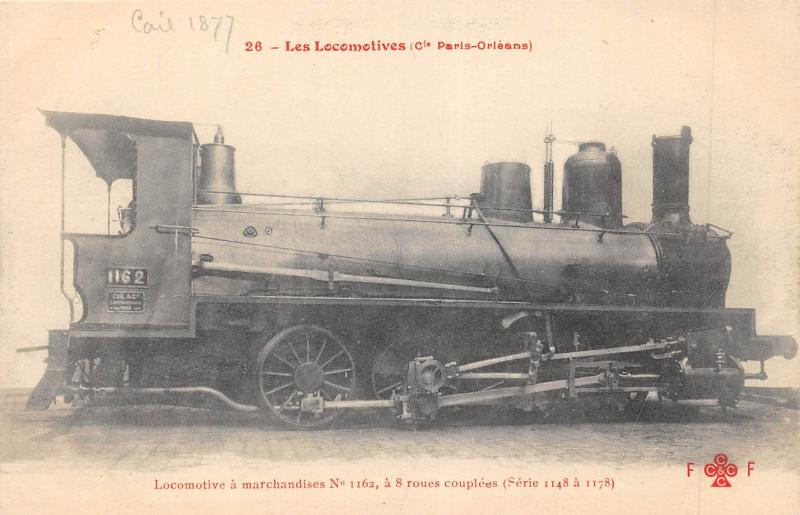 Carte postale ancienne Train - Les Locomotives (Cie Paris Orleans) - Locomotive A Marchandises