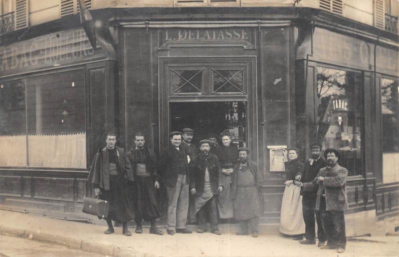 Carte postale ancienne Nogent Sur Marne - Carte Photo - L.delatasse - Cafe Tabac Liqueurs Vins à Nogent-sur-Marne