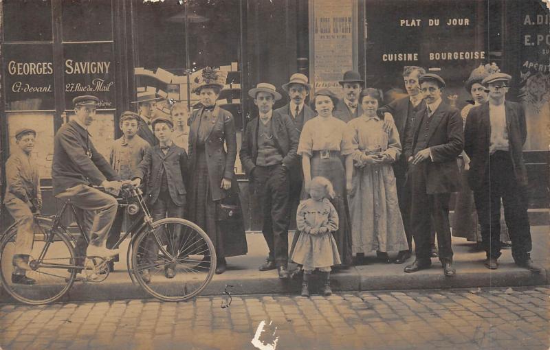 Carte postale ancienne Pantin - Carte Photo - Georges Savigny - 27 Rue Du Mail - Cuisine Bourgeo à Pantin