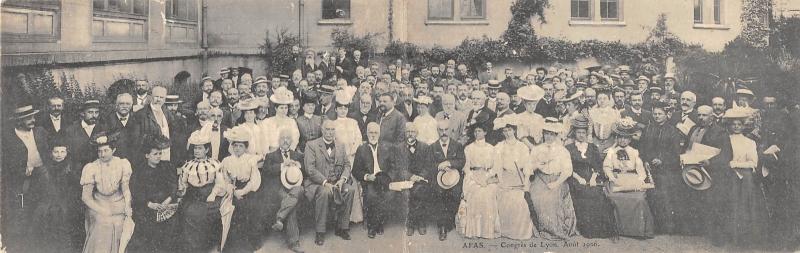 Carte postale ancienne Lyon - Afas - Congres De Lyon - Aout 1906 - Cpa Double à Lyon