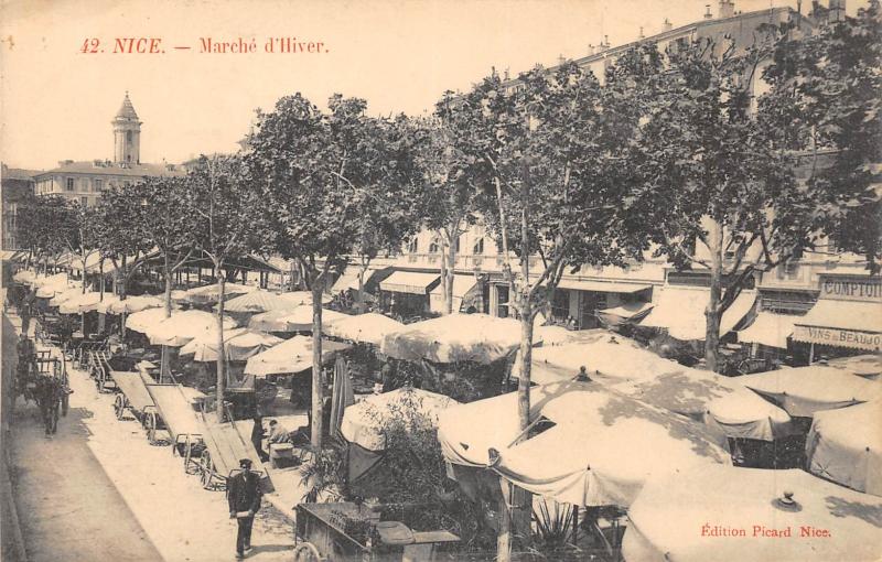 Carte postale ancienne Nice - Marche D'Hiver à Nice