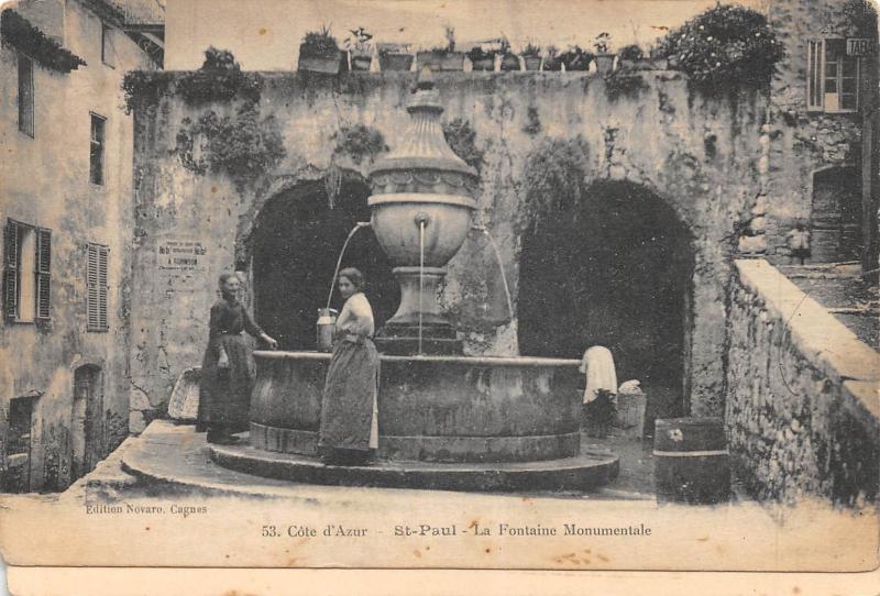 Carte postale ancienne Saint Paul - La Fontaine Monumentale
