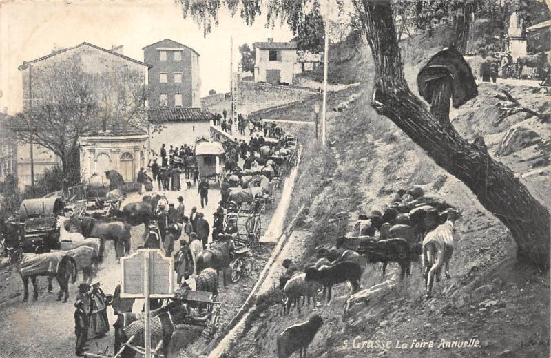 Carte postale ancienne Grasse - La Foire Annuelle à Grasse
