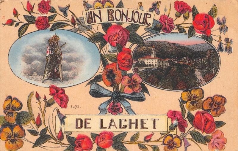 Carte postale ancienne Un Bonjour De Laghet