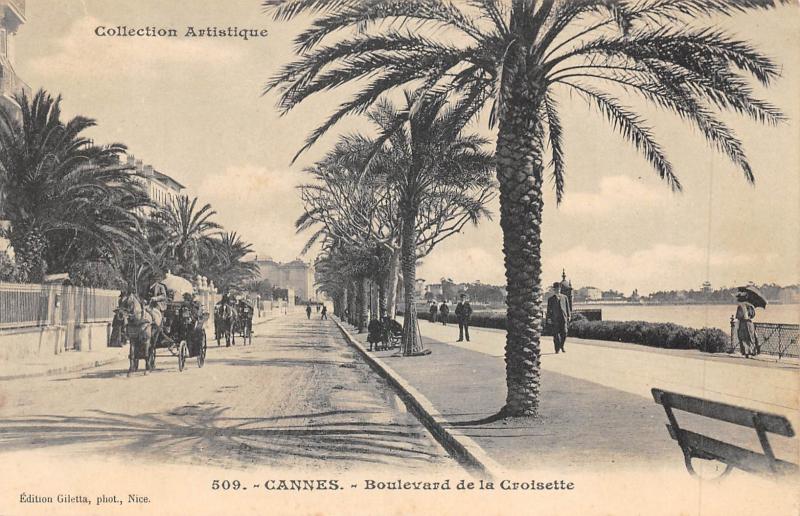 Carte postale ancienne Cannes - Boulevard De La Croisette à Cannes