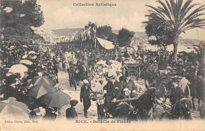 Carte postale ancienne Nice - Bataille Des Fleurs à Nice
