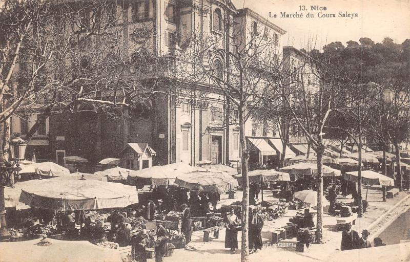 Carte postale ancienne Nice - Le Marche Du Cours Saleya à Nice