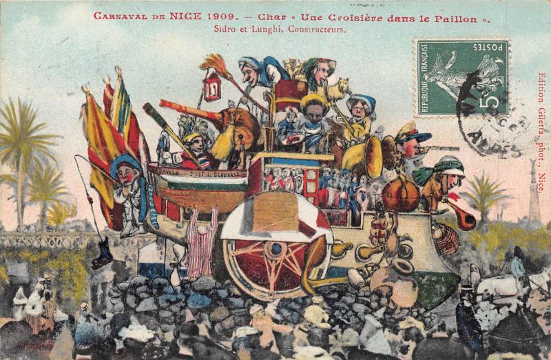 Carte postale ancienne Char De Nice - Une Croisiere Dans La Paillon