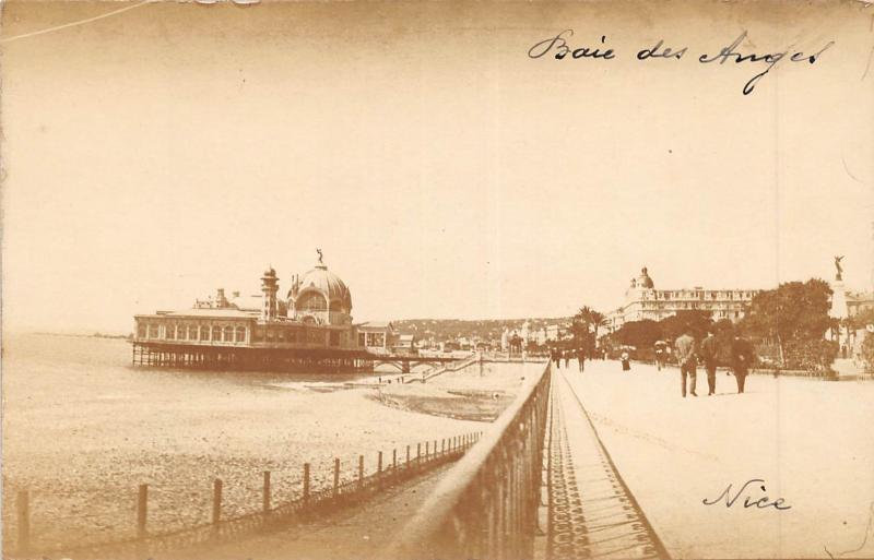 Carte postale ancienne Nice - Carte Photo - Intitulee - Baie Des Anges à Nice