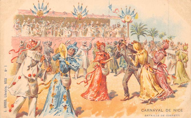 Carte postale ancienne Carnaval De Nice - Bataille De Confetti