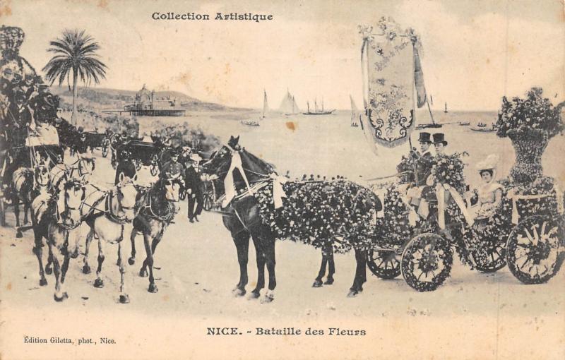 Carte postale ancienne Nice - Bataille Des Fleurs à Nice
